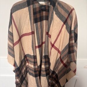 V. Fraas plaid scarf wrap